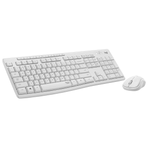 LOGITECH FULL-SIZE KBM COMBO. SILENTTOUCH TECHNOLOGY. 90% LESS TYPING NOISE.