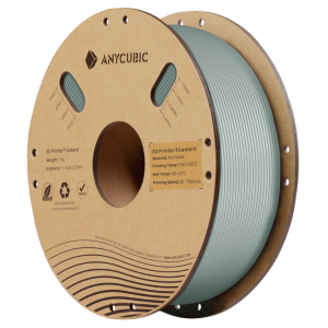 AHYGNG10AnycubicPLAMatteFilament1kgNardowr01png ComputechSolutions Anycubic spool of PLA matte 3D printer filament in teal wrapped around a brown reel, with product labels visible on the side.