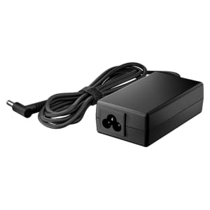 H6Y89AAPdefaultpng ComputechSolutions Black rectangular power adapter with attached cord and three-prong plug.