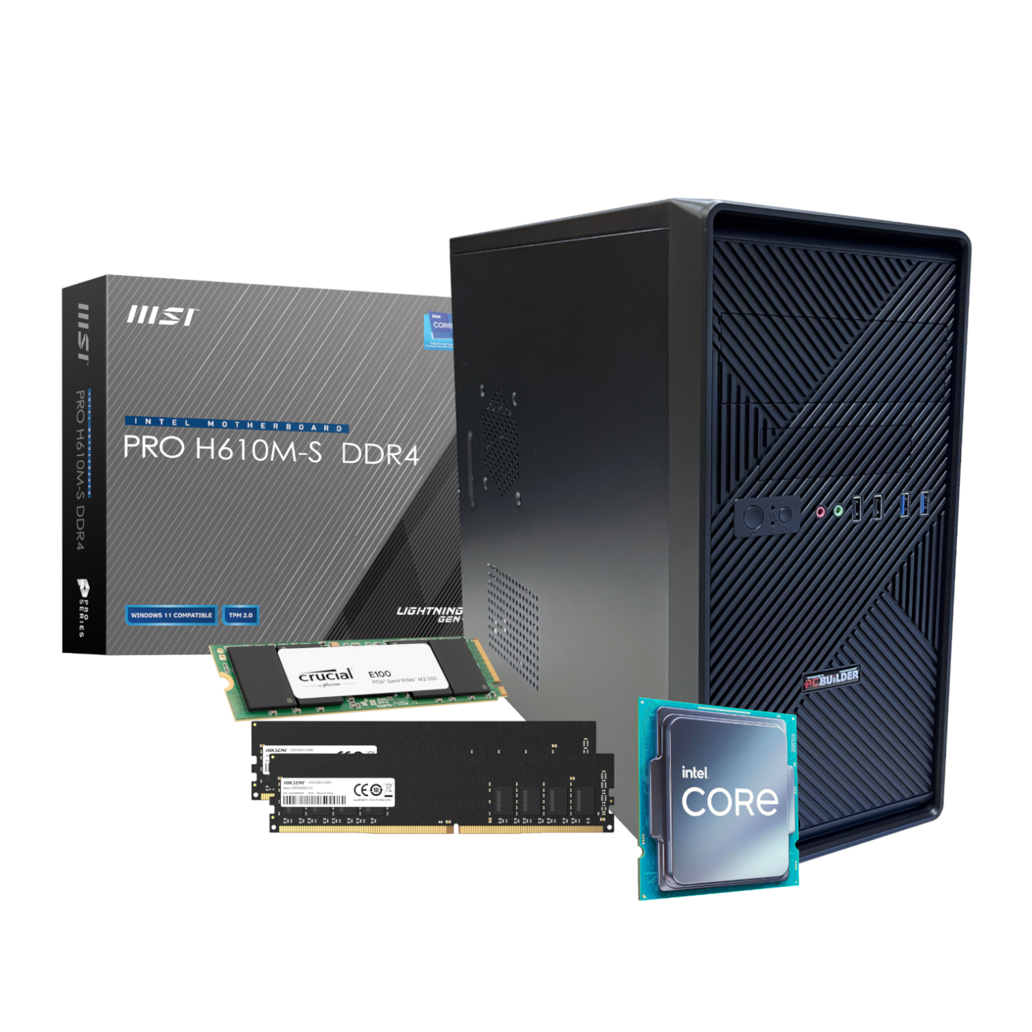 PCBHOMEI516GV1TOFFICEPCBuilderIntelCorei512400HOMEMASTERWindows11DesktopPCwr01jpg ComputechSolutions